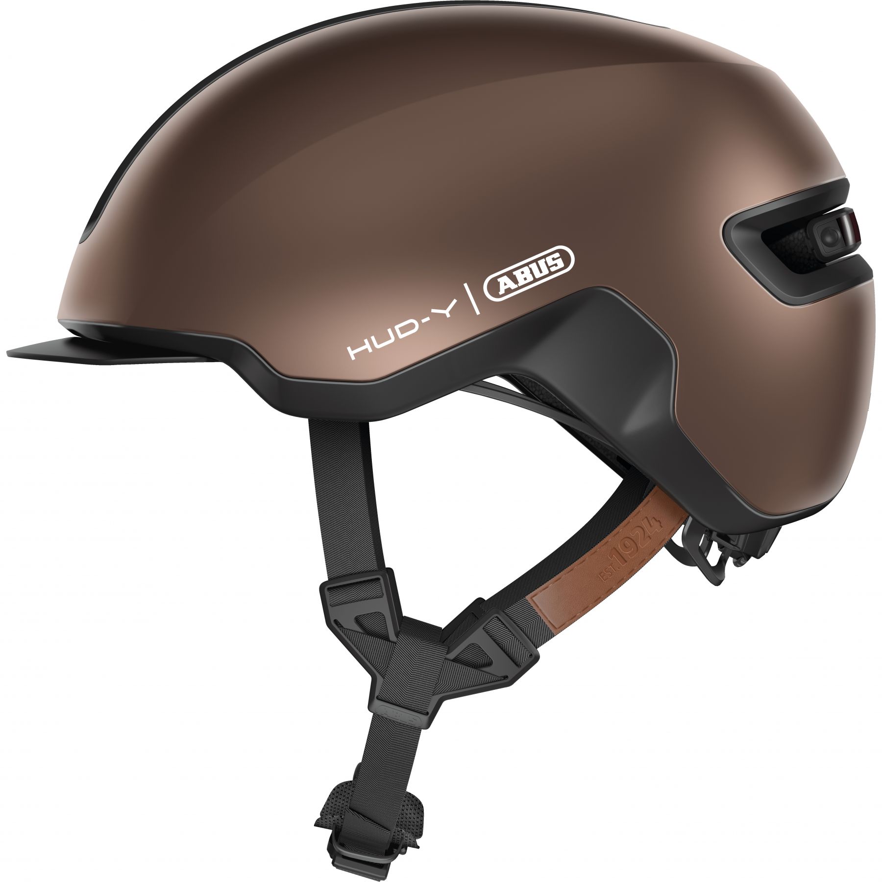 Abus Hud-Y, casco de bicicleta, marrón