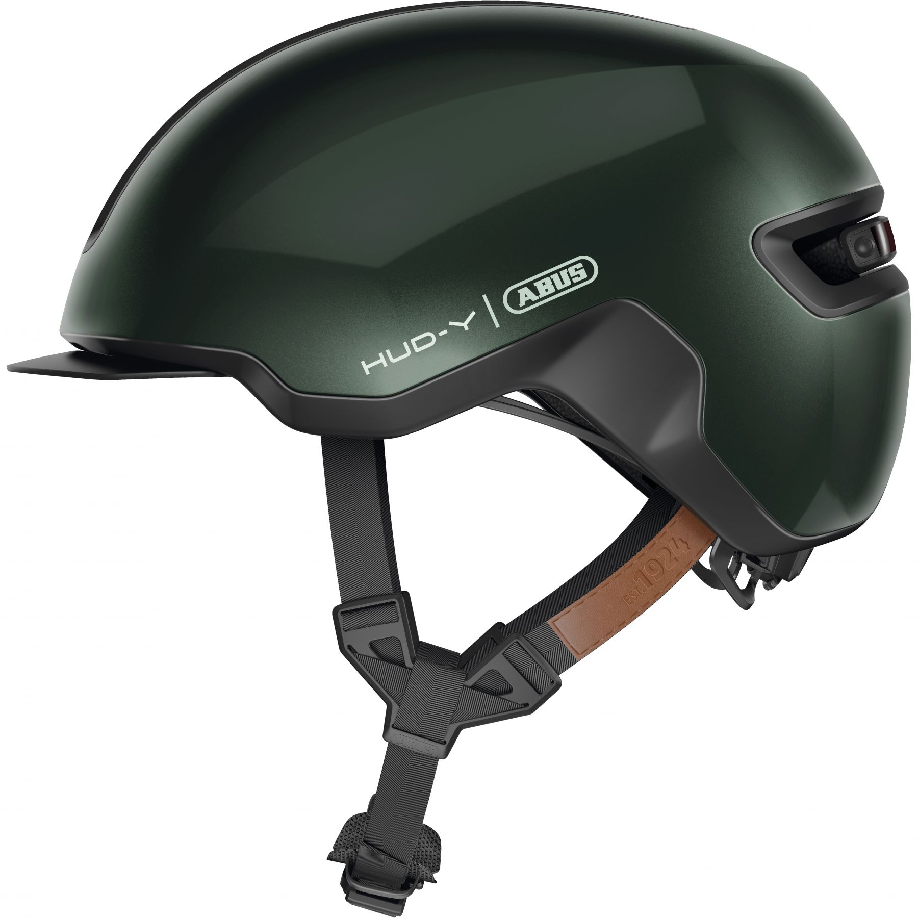 Abus Hud-Y, casco de bicicleta, verde oscuro