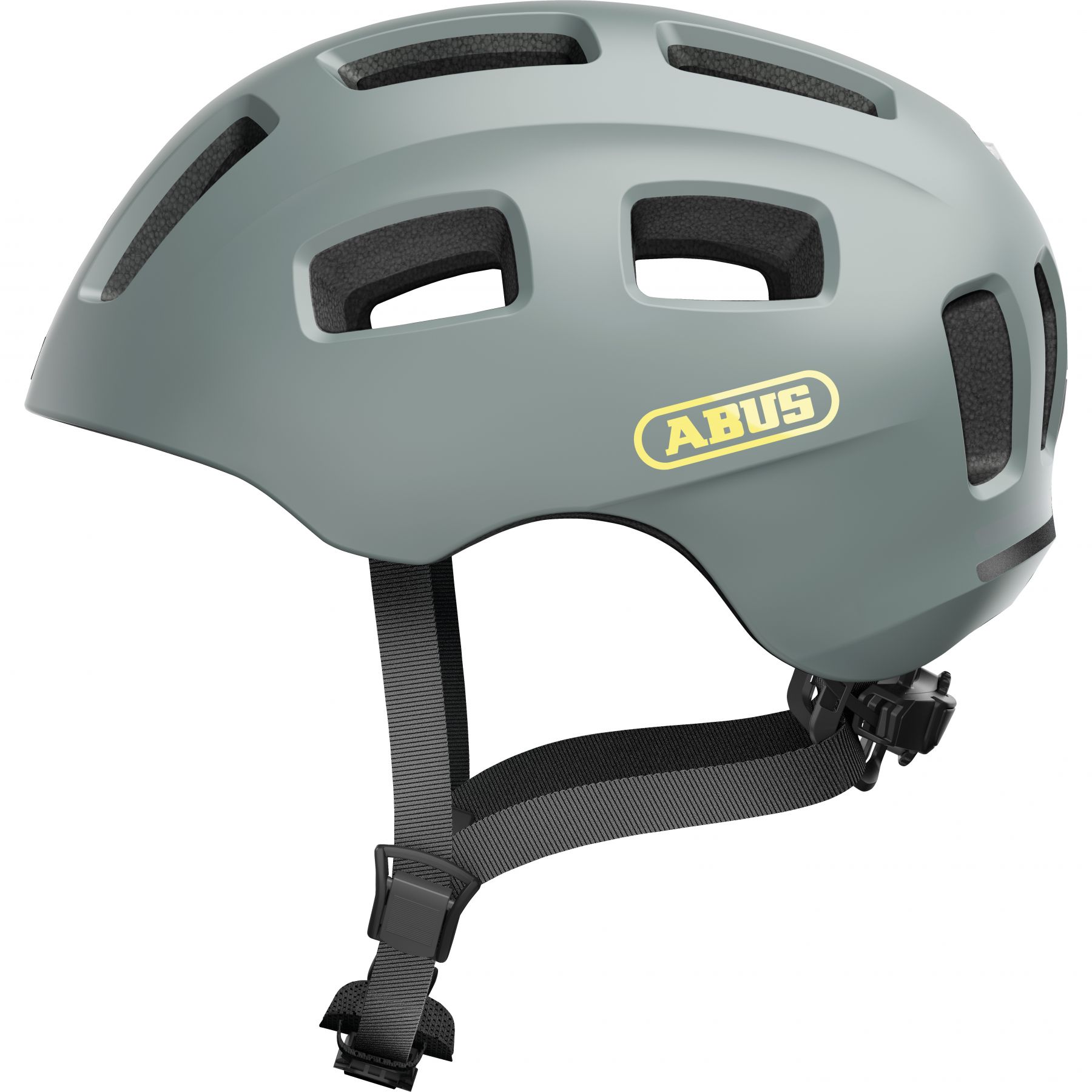 Abus Youn-I 2.0, casco de bicicleta, junior, gris claro