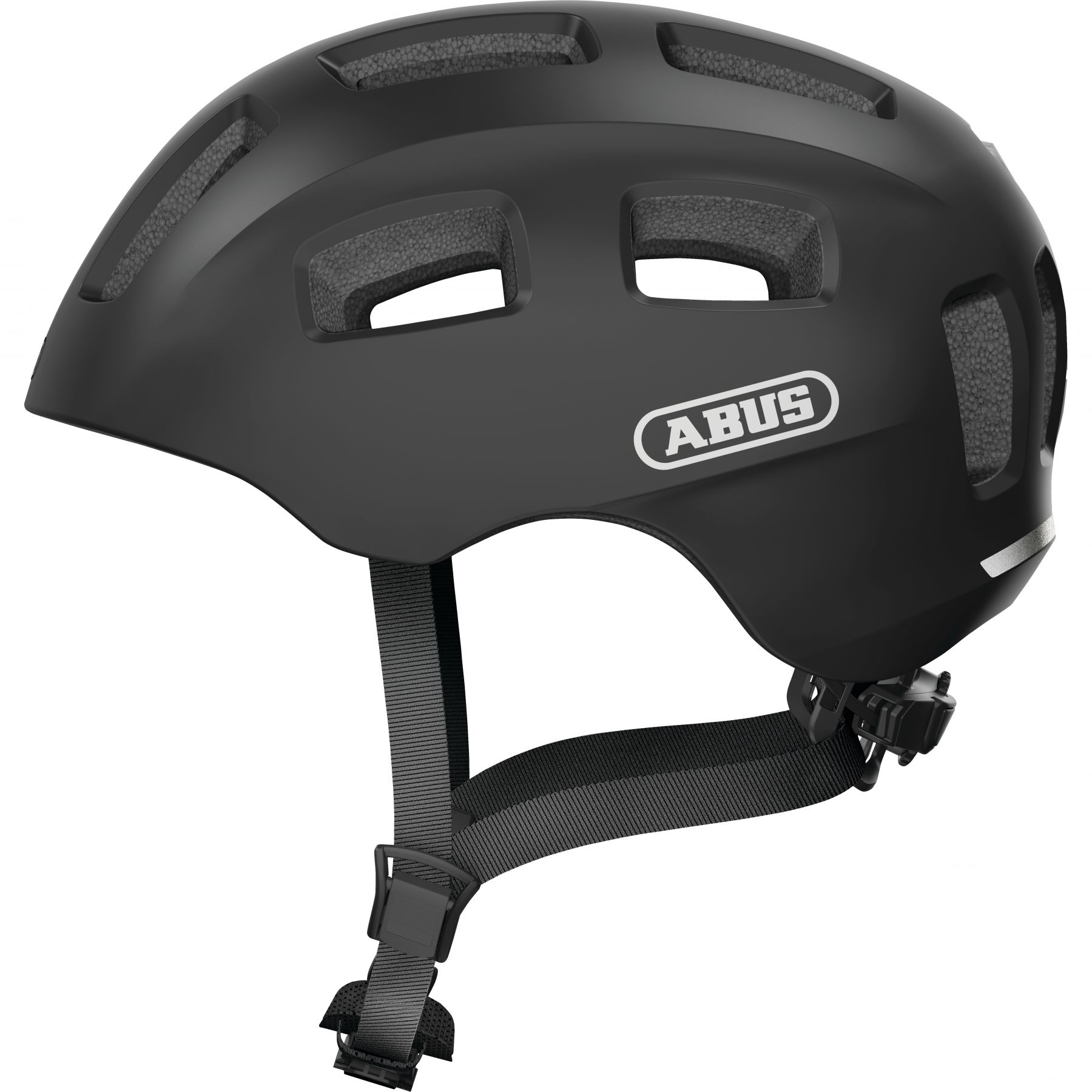 Abus Youn-I 2.0, casco de bicicleta, junior, negro mate