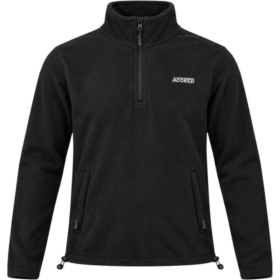 Accezzi, forro polar 1/2 cremallera, hombre, negro