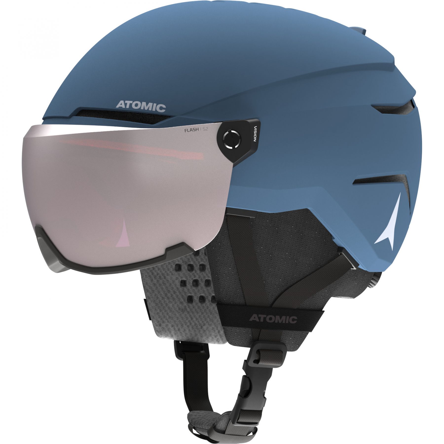 Atomic Savor Visor, casco de esquí con visera, junior, azul