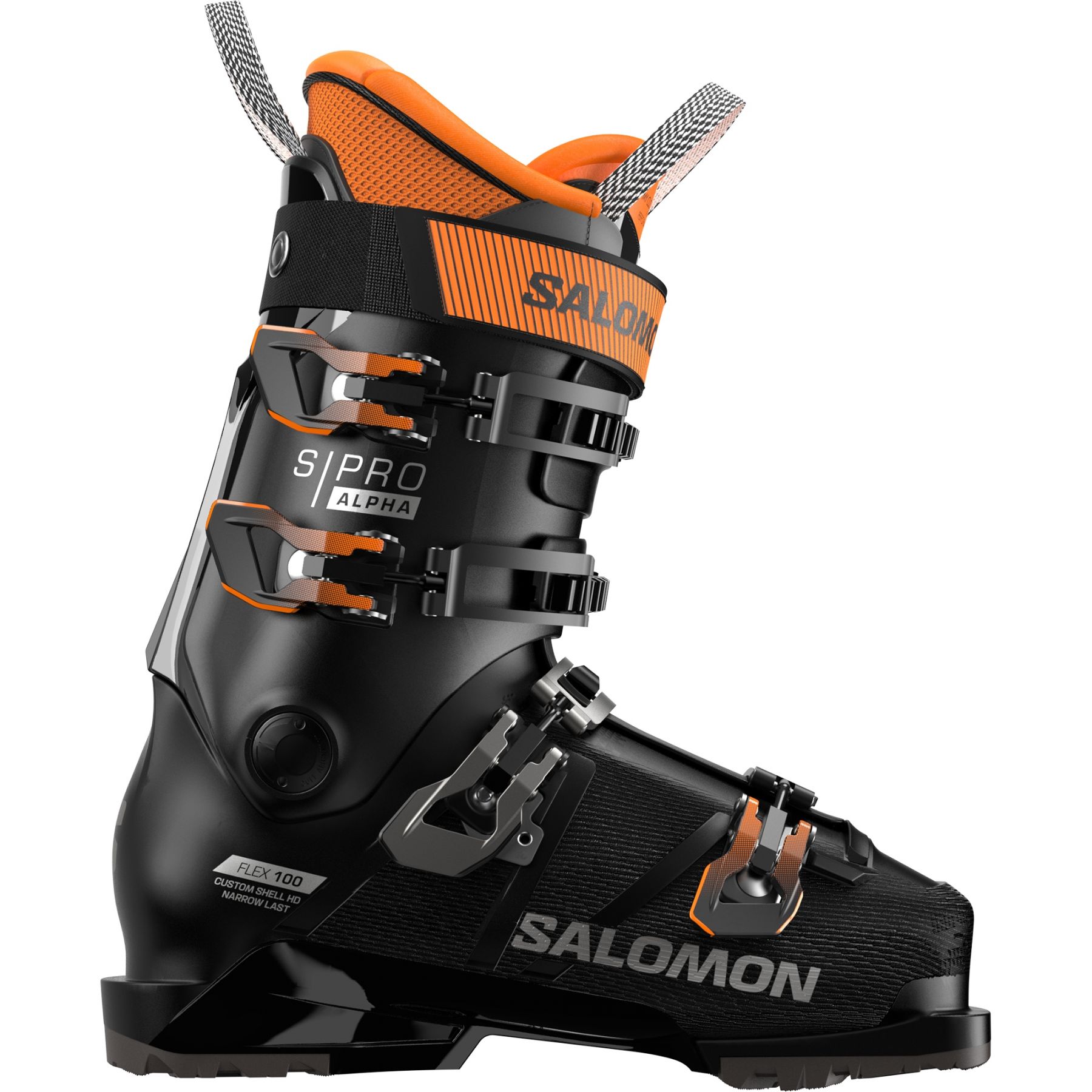 Botas esquí Salomon S/Pro Alpha 100 GW, Hombre, negras/naranjas