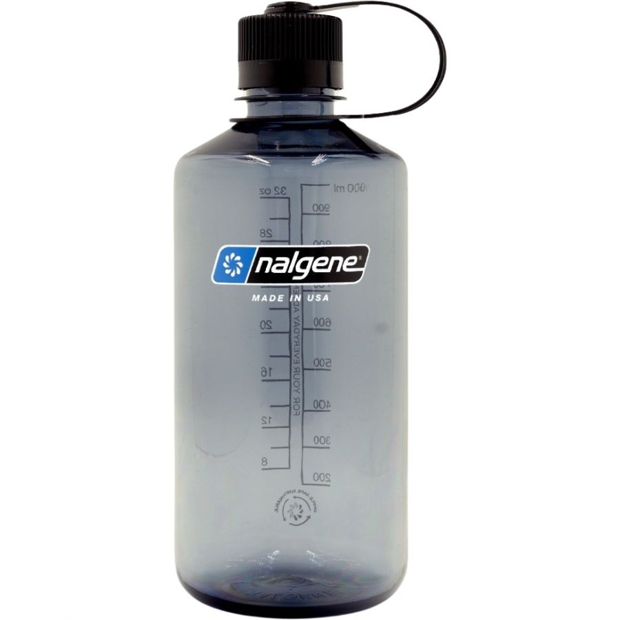 Botella Nalgene de boca estrecha, 1000 ml, gris