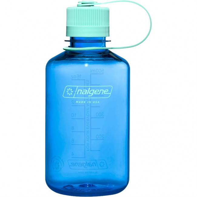 Botella Nalgene de boca estrecha, 500 ml, azul