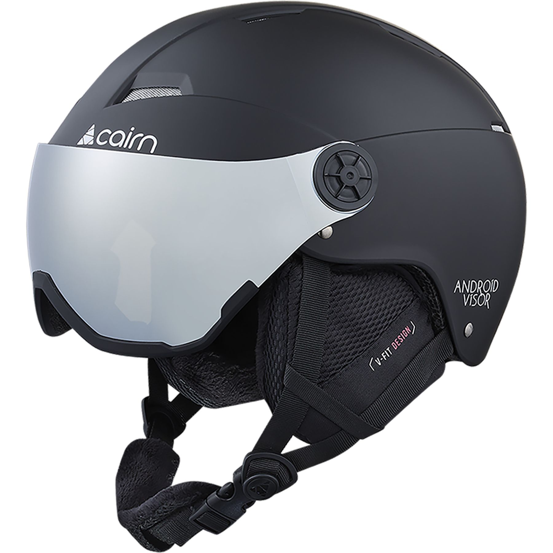 Android visor, casco de esquí con visera