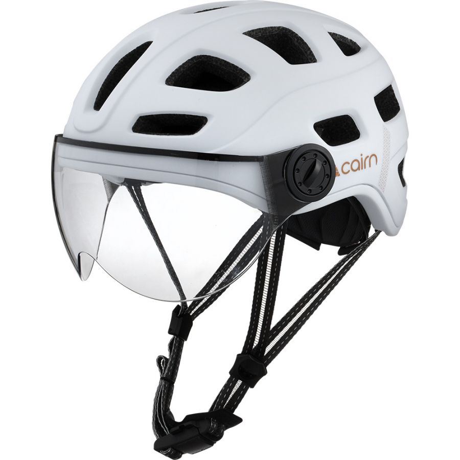 Cairn Quartz Visor, casco de ciclismo, blanco
