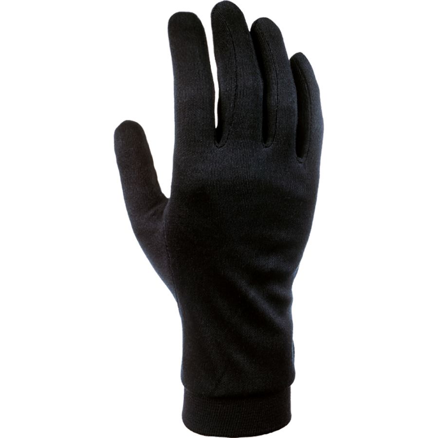 Cairn Silk, guantes interiores, hombre, negro
