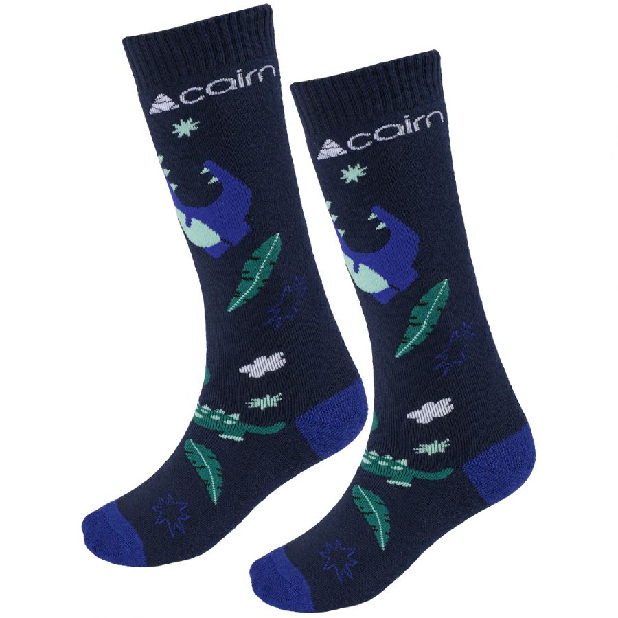 Cairn Sprit J, calcetines de esquí, 2 pares, junior, azul oscuro