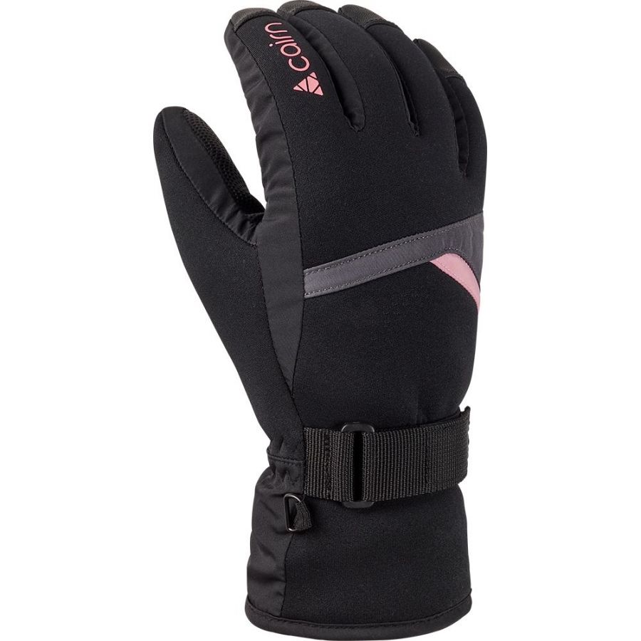 Cairn Styl C-Tex, guantes de esquí, mujer, negro/rosa claro
