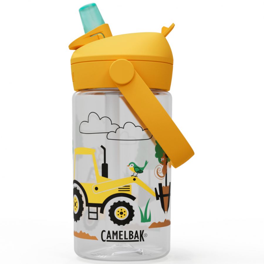 Camelbak Thrive Flip Straw Kids 400ml, botella, niños, tractores y árboles