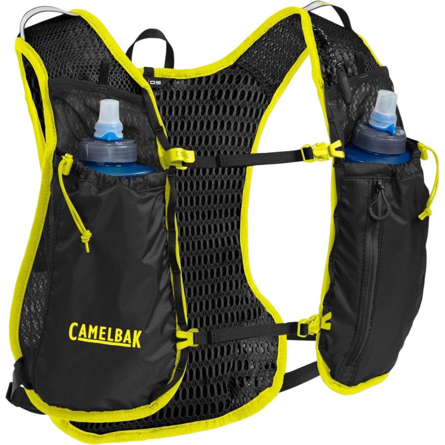 Camelbak Trail Run Vest, chaleco de correr, 1L, negro/amarillo