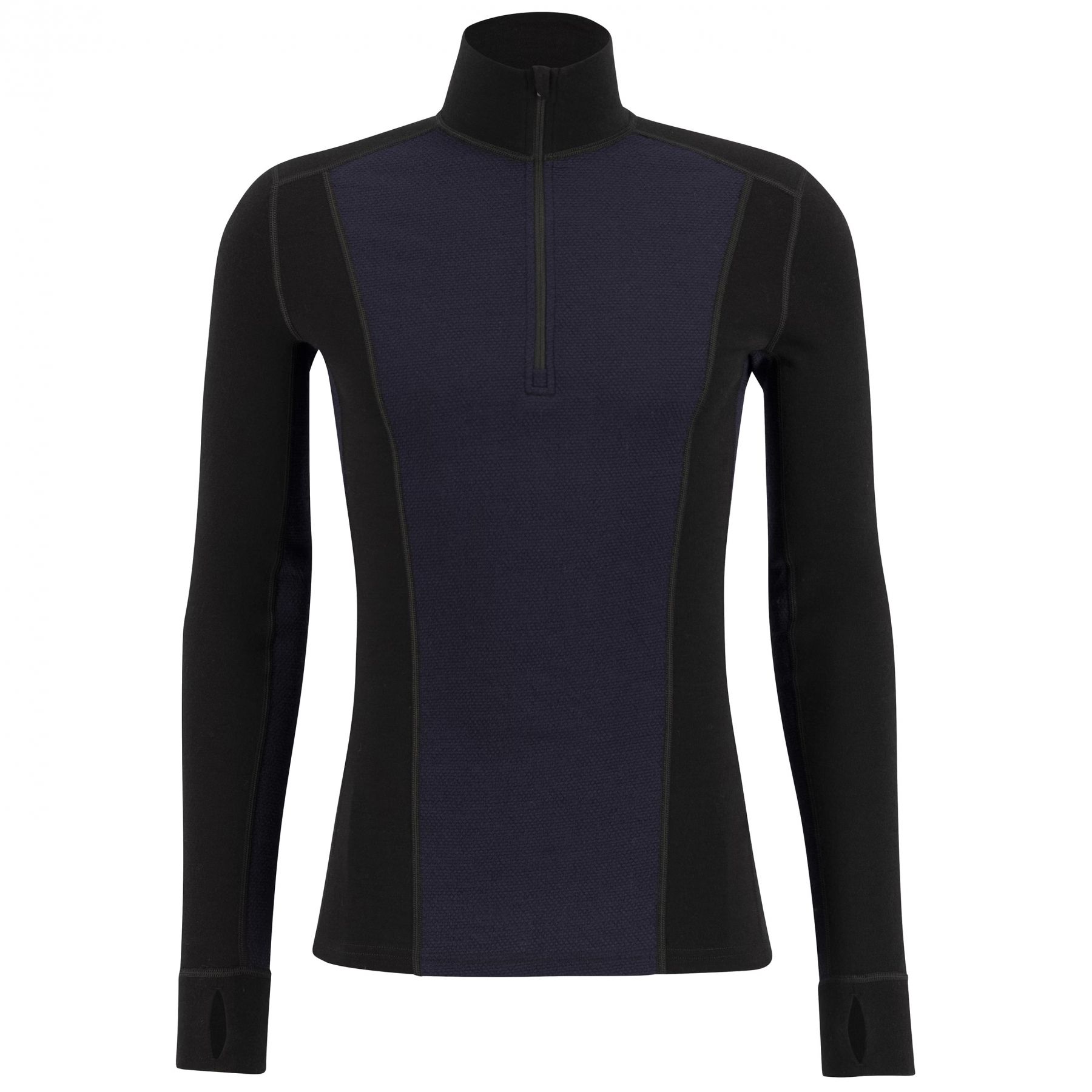 Camiseta interior de esquí Ulvang Peak Map Half Zip, hombre, negro/azul oscuro