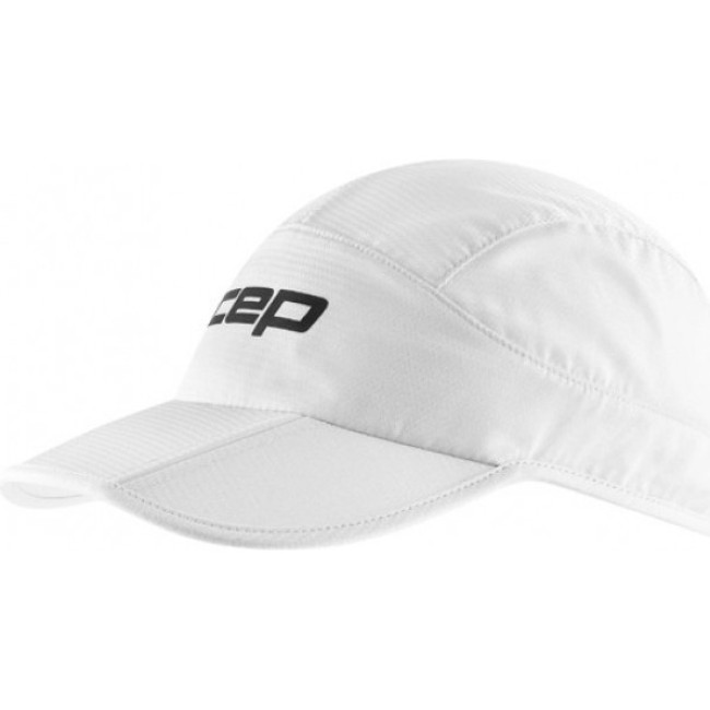 CEP Core Run Foldable Cap, gorra de correr, blanco