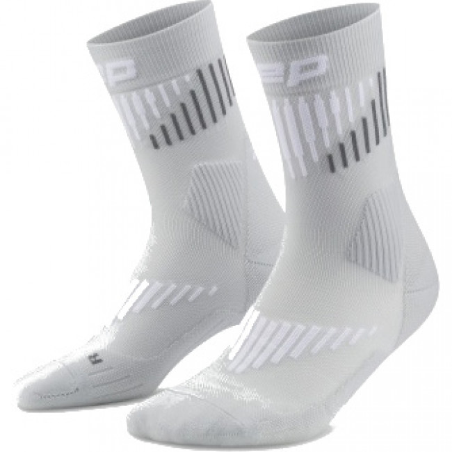 CEP Core Run Merino Socks Mid Cut 3.0, calcetines de running, mujer, gris