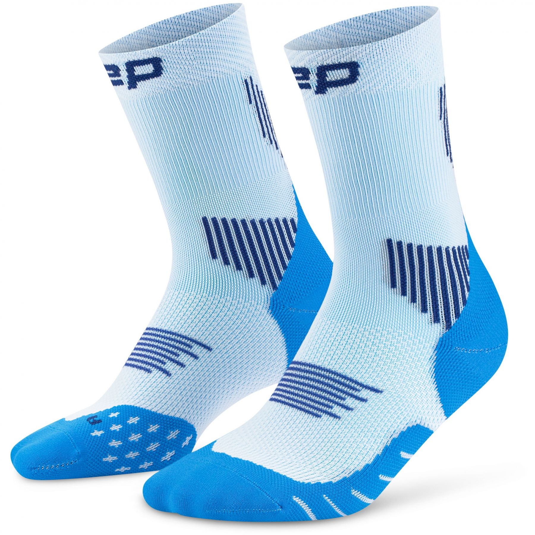CEP Core Run Socks Mid Cut 5.0, calcetines de running, mujer, azul