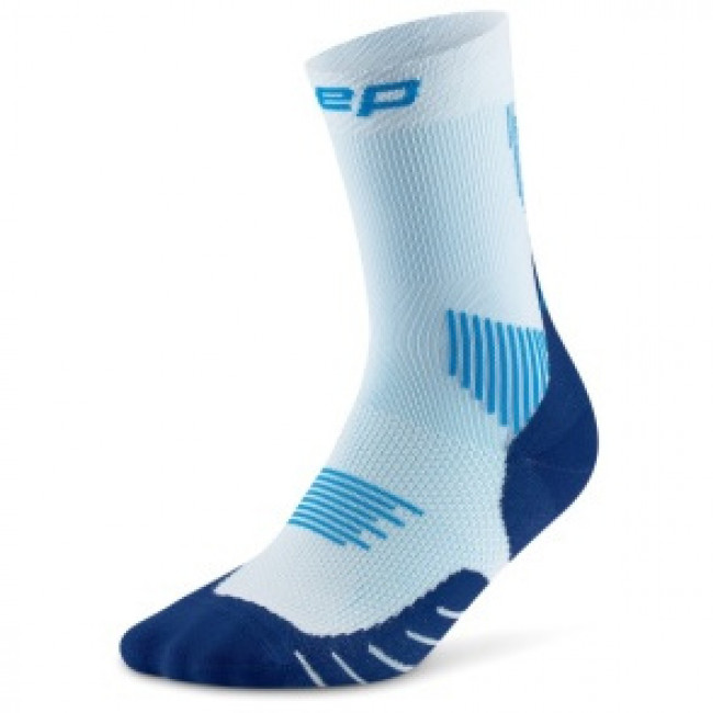 CEP Core Run Socks Mid Cut 5.0, calcetines de running, mujer, azul claro