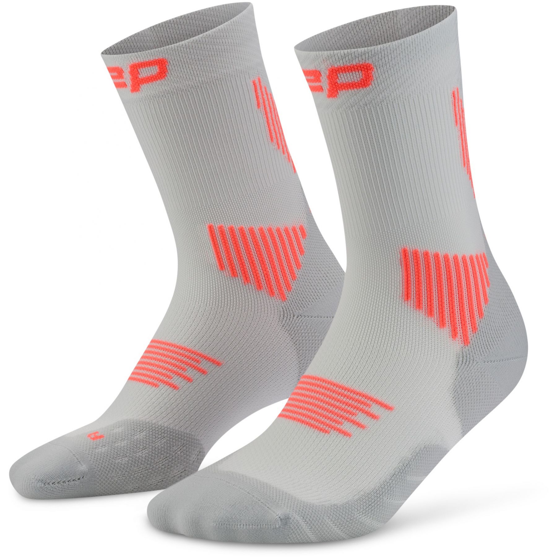 CEP Core Run Socks Mid Cut 5.0, calcetines de running, mujer, gris