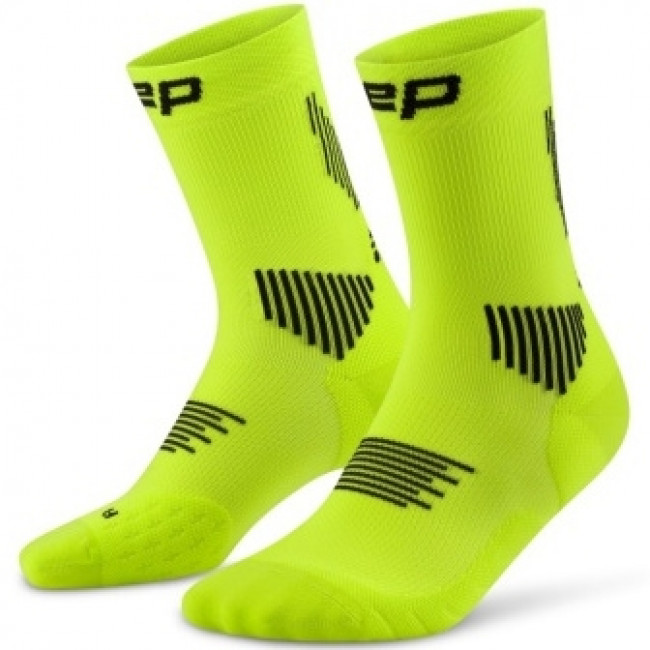 CEP Core Run Socks Mid Cut 5.0, calcetines de running, mujer, lime