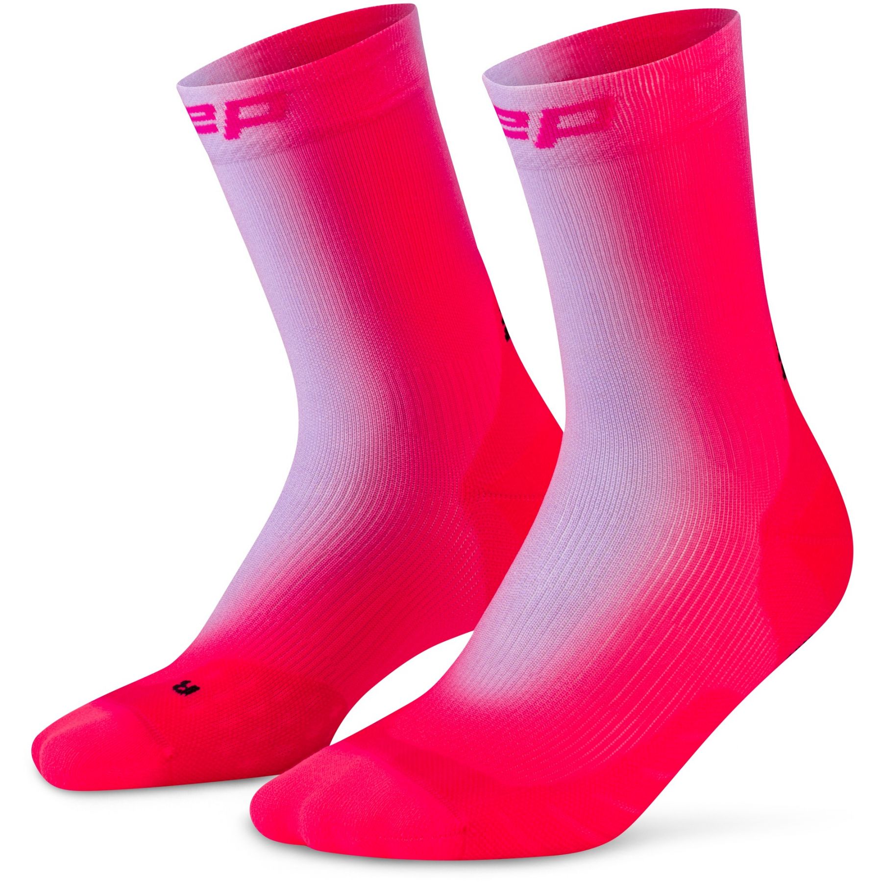 CEP Core Run Socks Mid Cut 5.0, calcetines de running, mujer, morado/pink