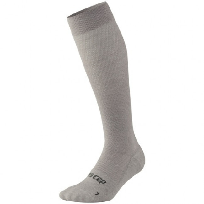 CEP Flight Socks Tall, calcetines de running, mujer, gris claro