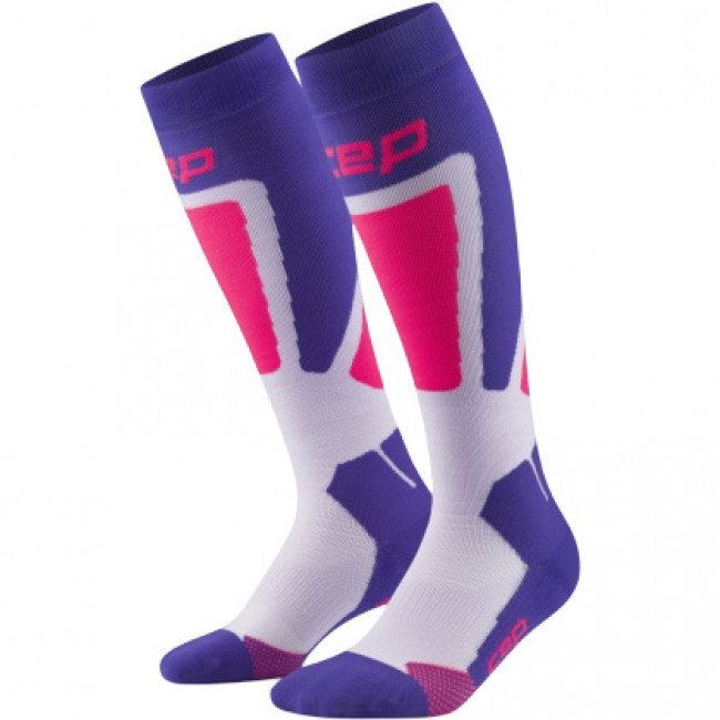 CEP Ski Thermo Socks Tall 4.0, calcetines de esquí, mujer, lila