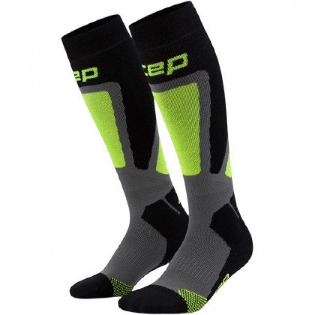CEP Ski Thermo Socks Tall 4.0, calcetines de esquí, mujer, negro