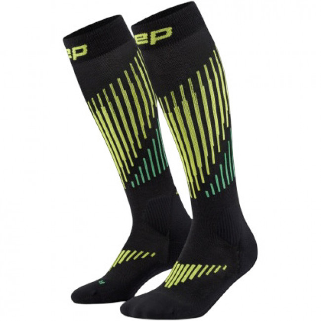 CEP Ski Touring Merino Socks Tall 3.0, calcetines de esquí, mujer, negro