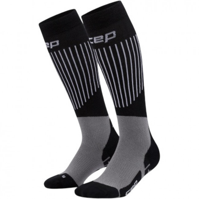 CEP Ski Ultralight Socks Tall 3.0, calcetines de esquí, mujer, negro