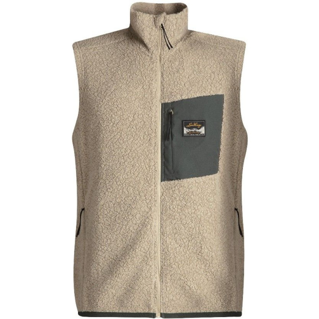 Chaleco de lana Lundhags Flok Wool MS Pile, capa intermedia, beige
