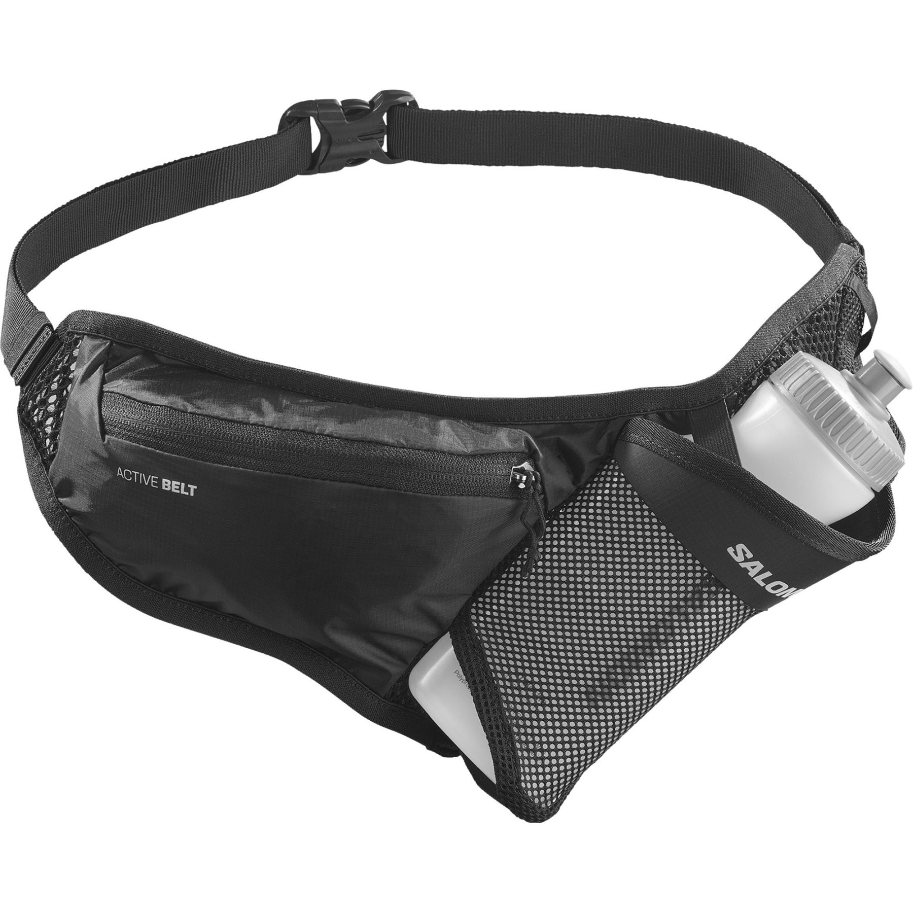 Cinturón Salomon Active Belt 3D Botella, bolsa para cinturón, negra