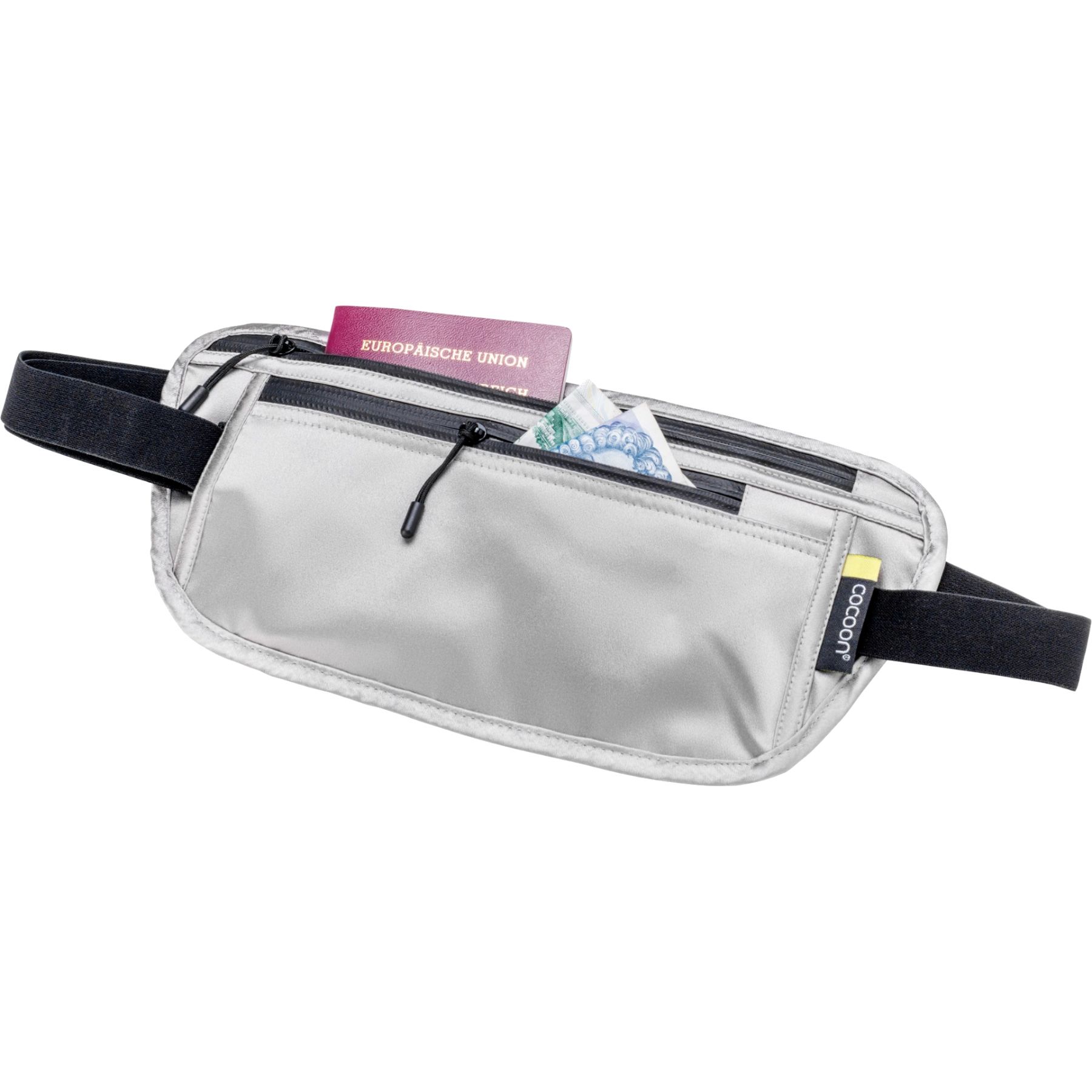 Cocoon Secret Waist Wallet / Silk, monedero, arena gris