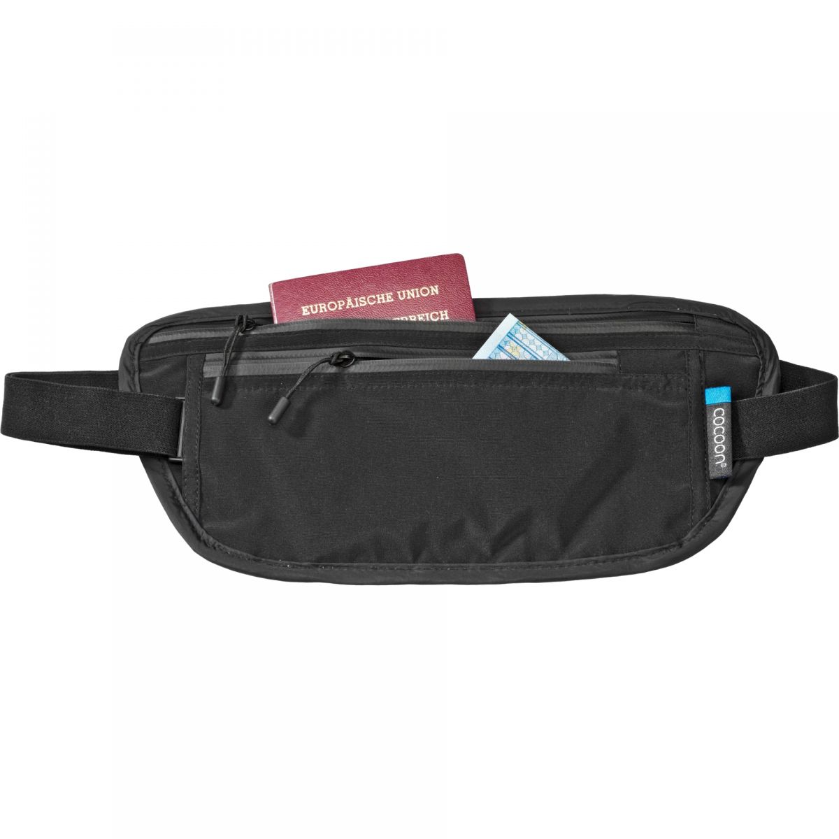 Cocoon Secret Waist Wallet / Silk, monedero, negro