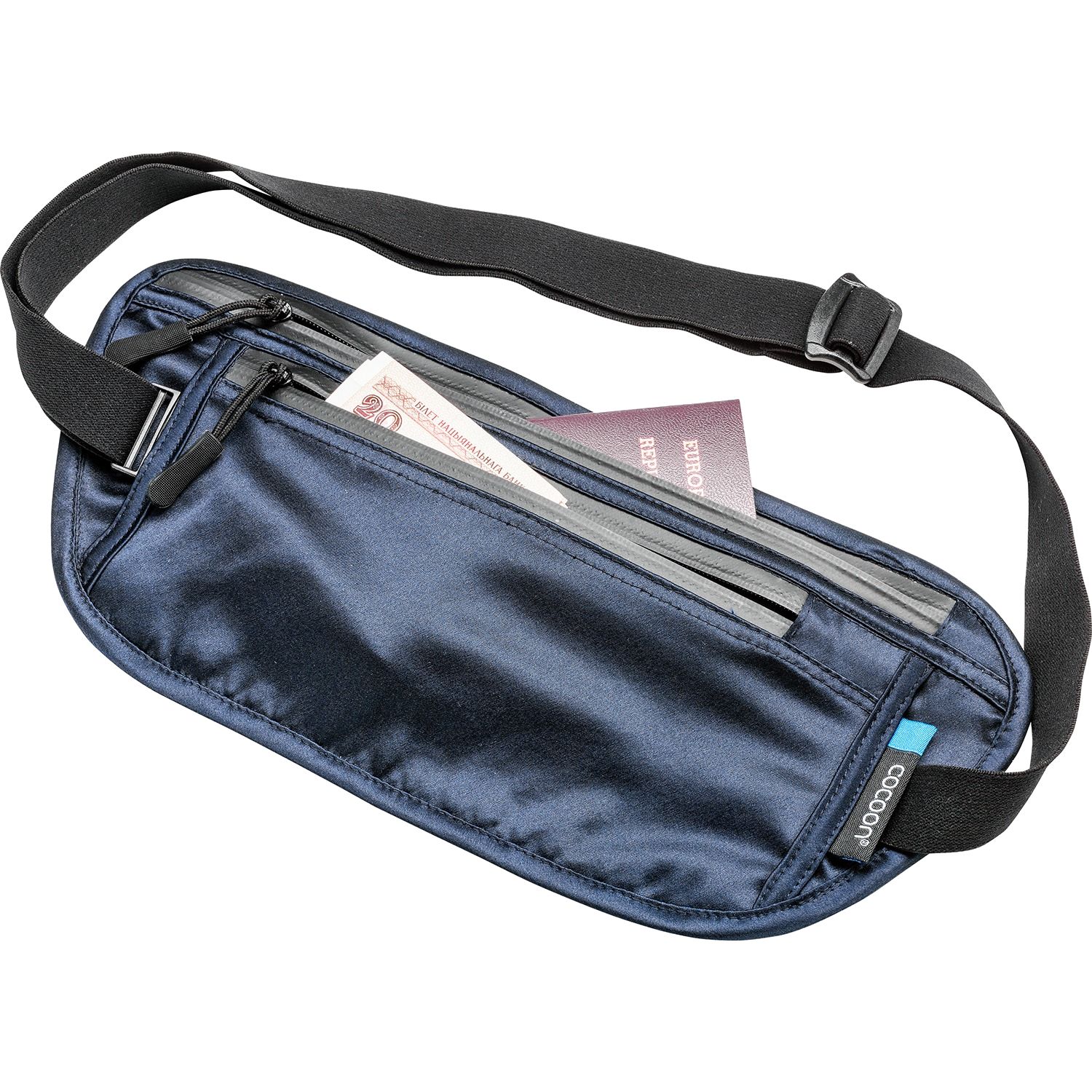 Cocoon Secret Waist Wallet / Silk, Pung, cielo nocturno