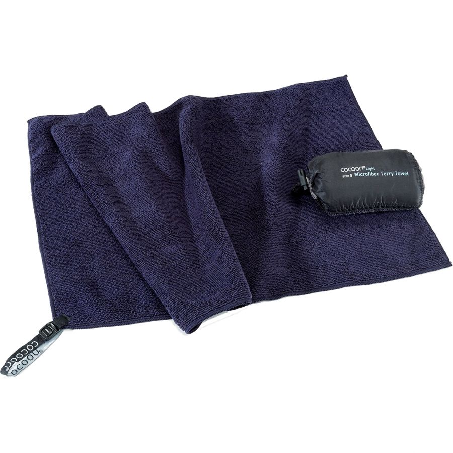 Cocoon Terry Towel Light, toalla de microfibra, azul delfín