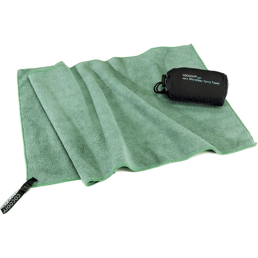 Cocoon Terry Towel Light, toalla de microfibra, verde bambú