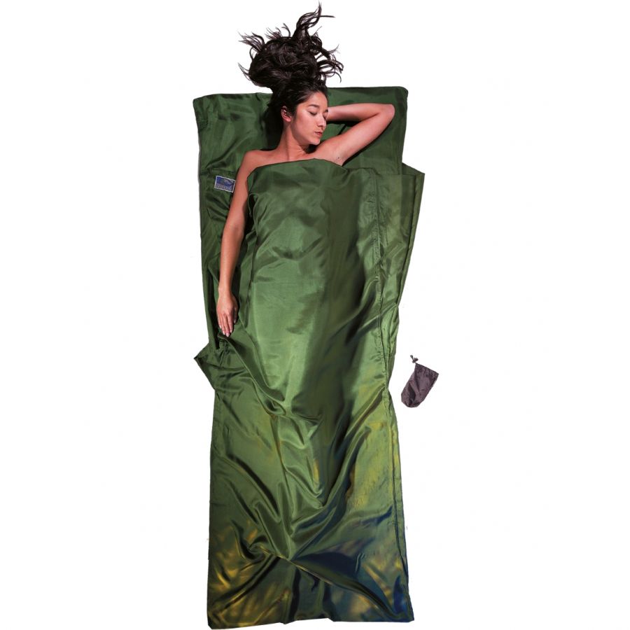Cocoon TravelSheet, 100% Silk, saco de dormir, verde oliva oscuro
