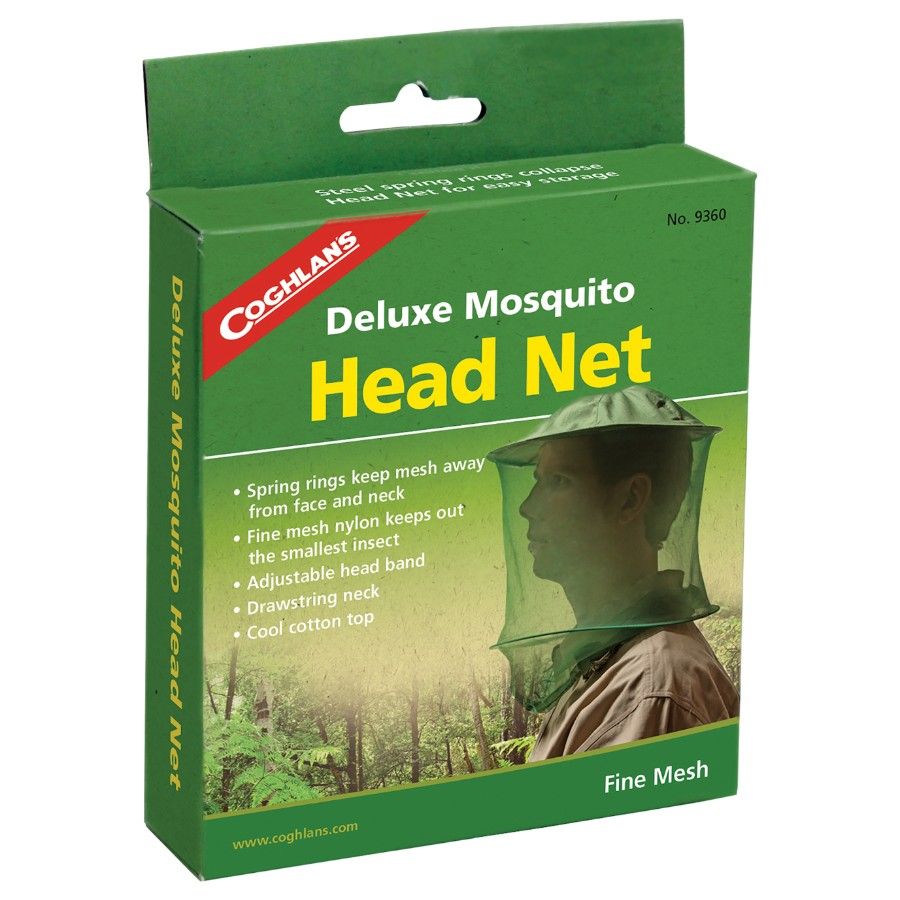 Coghlans Deluxe Head Net, red para mosquitos