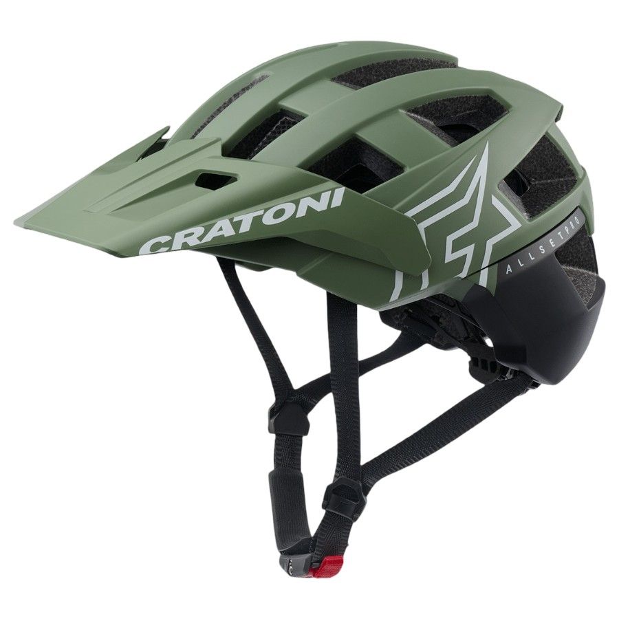 Cratoni Allset Pro, casco de bicicleta, negro mate/verde