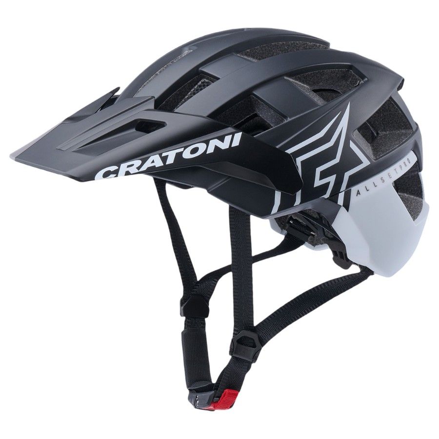 Cratoni Allset Pro, casco de bicicleta, negro/blanco mate