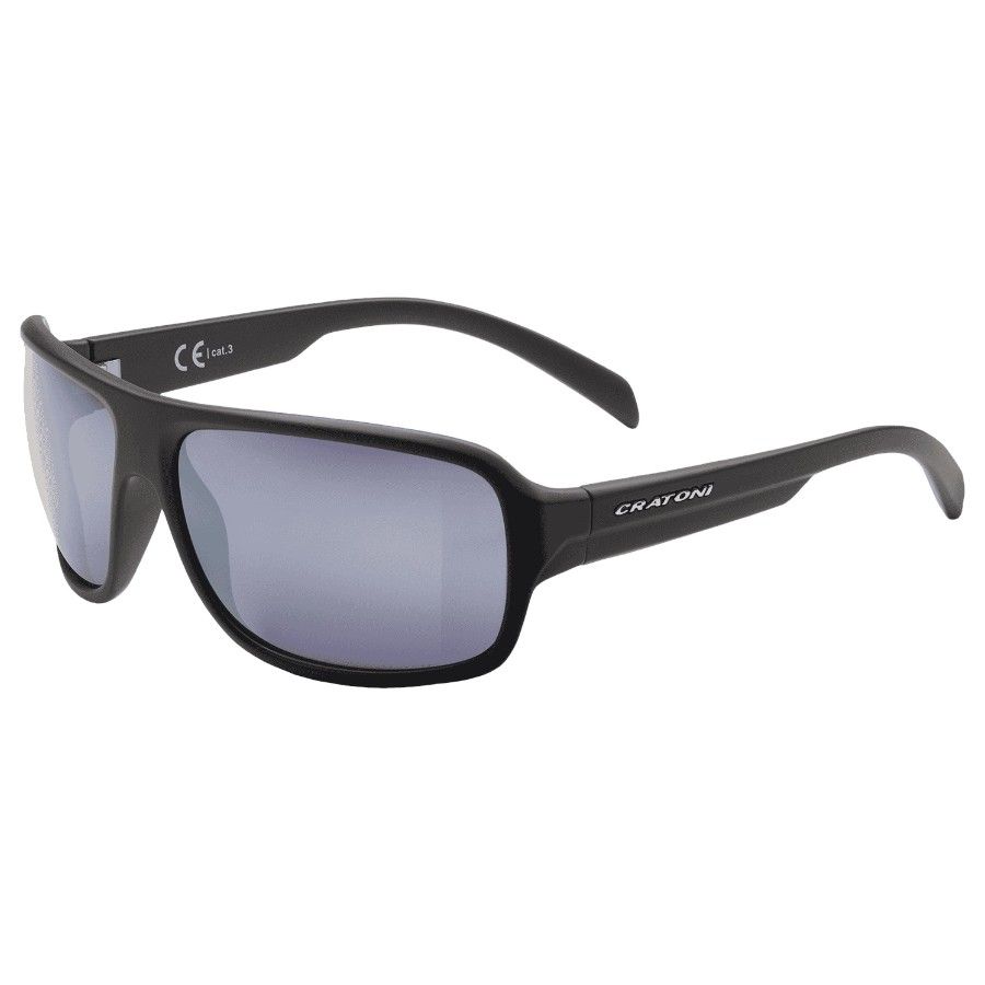 Cratoni C-Ice Color+ Lifestyle Grey-Blue W/ Silver Mirror, gafas de sol, negro