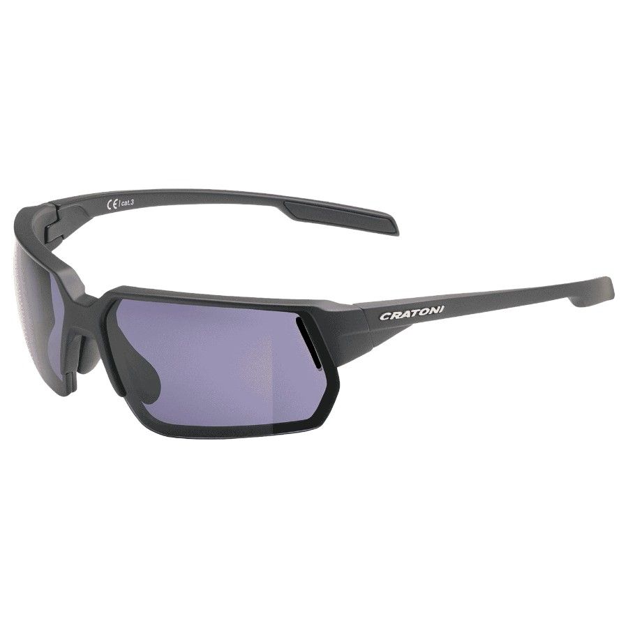 Cratoni C-Lite Color+ Lifestyle Grey Blue W/O Mirror, gafas de sol, negro mate