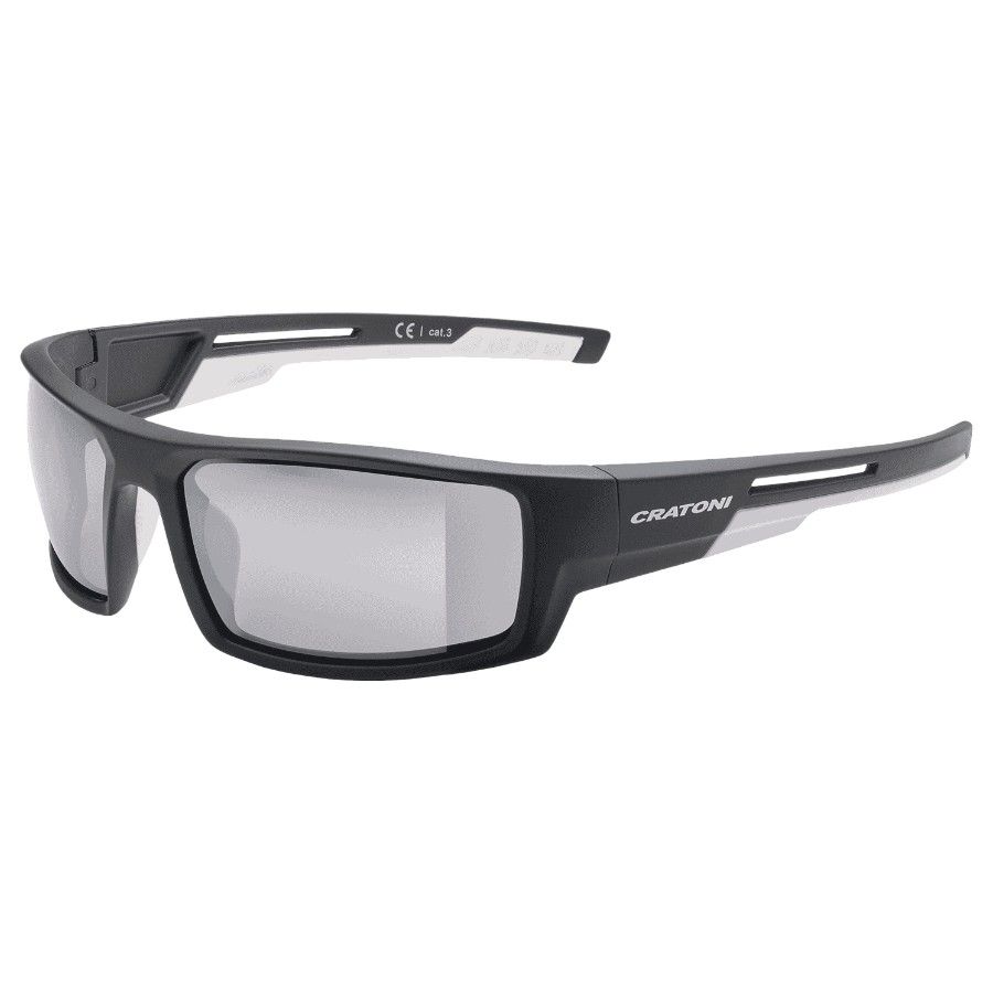 Cratoni Raw Smoke W/ Silver Mirror, gafas de sol, negro