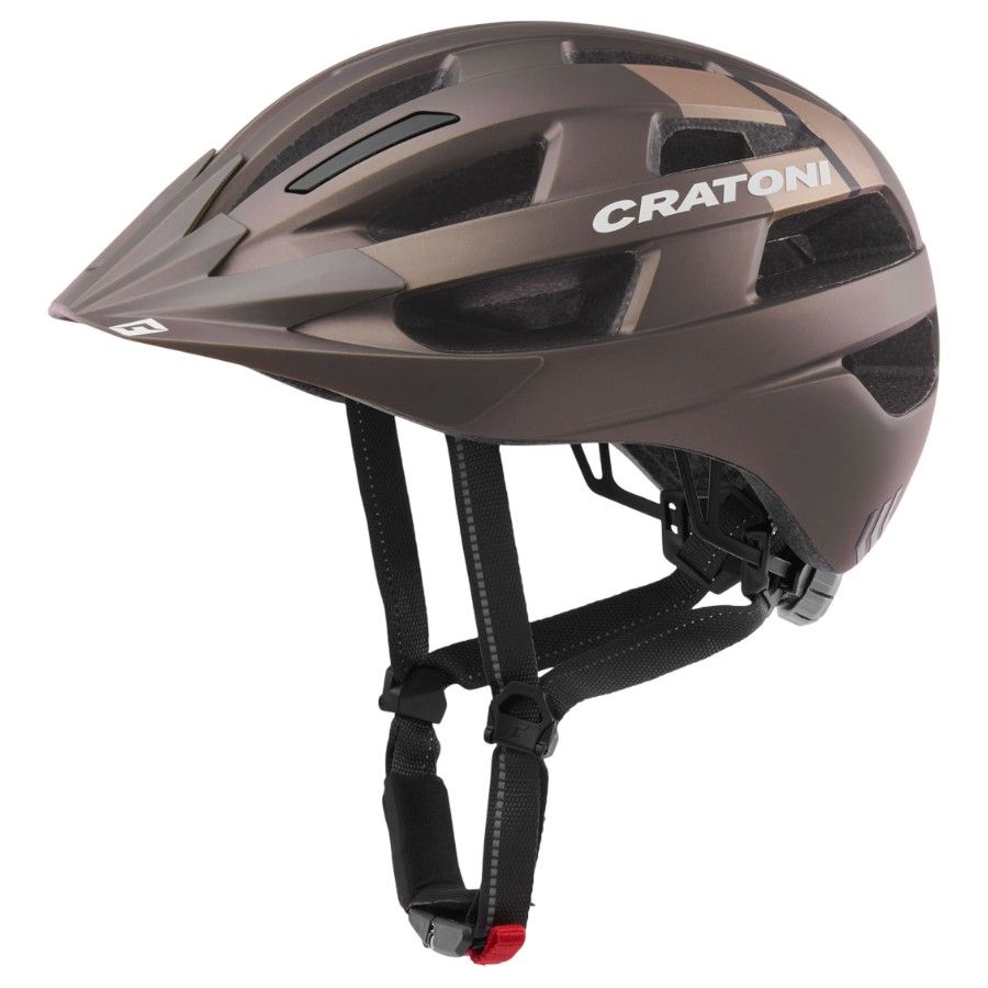 Cratoni Velo-X, casco de bicicleta, marrón mate