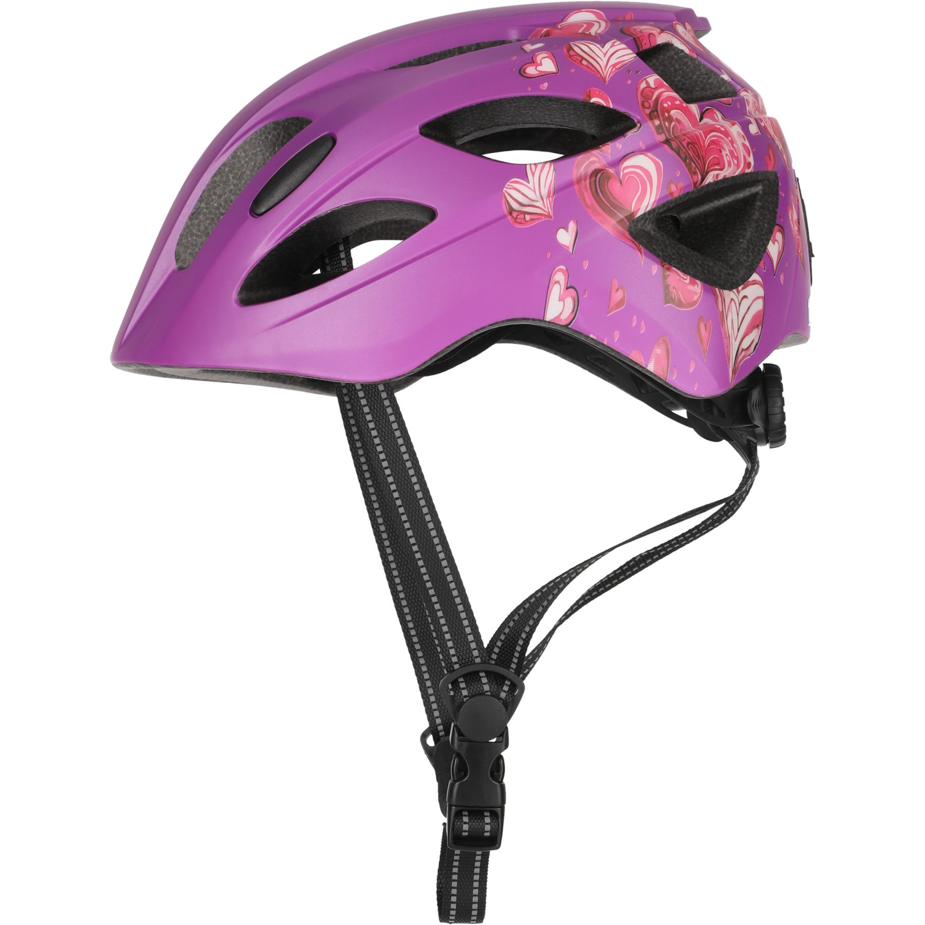 Crazy Safety Cool Heart, casco de bicicleta, junior, lila