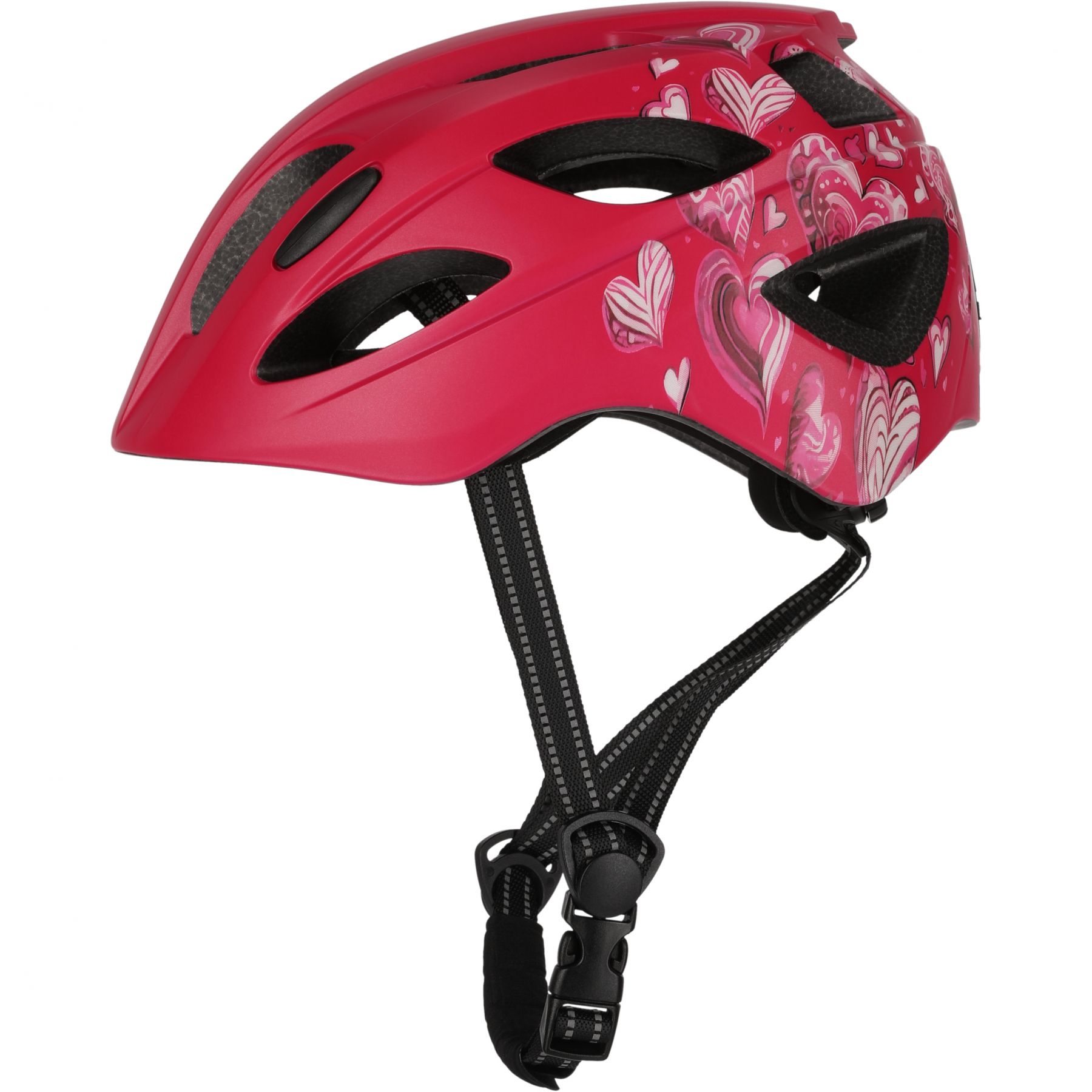 Crazy Safety Cool Heart, casco de bicicleta, junior, rojo