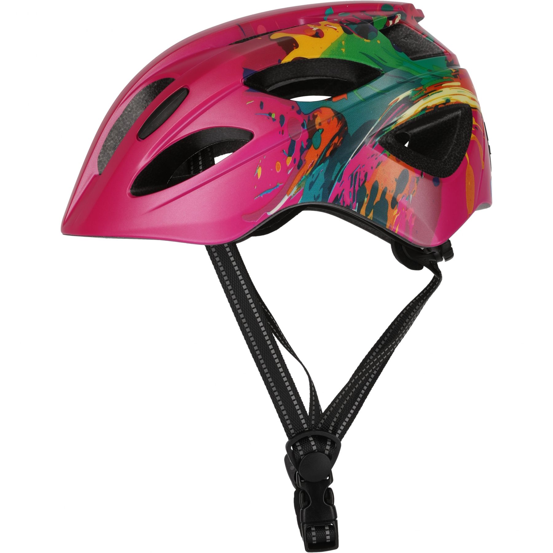 Crazy Safety Cool Splash, casco de bicicleta, junior, rosa