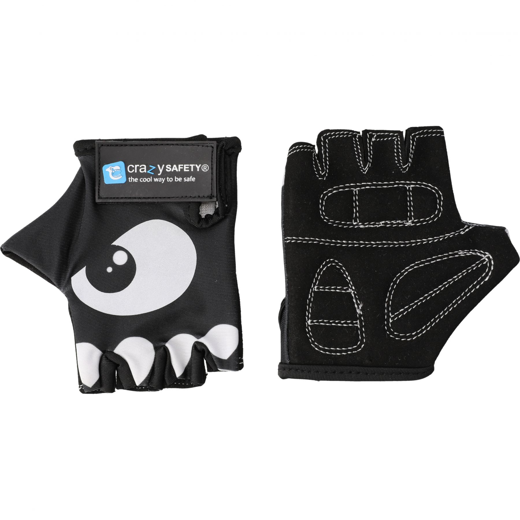 Crazy Safety, guantes de ciclismo, junior, negro
