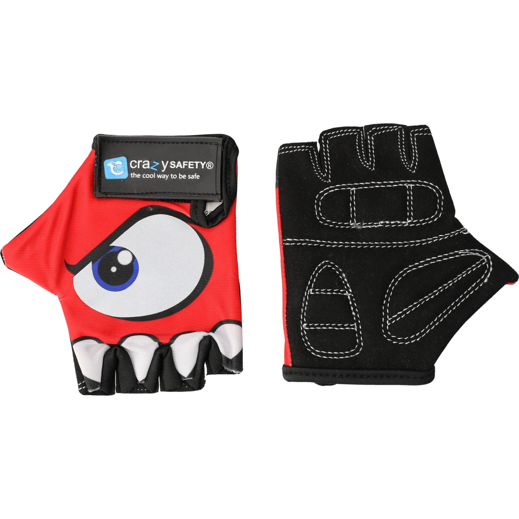 Crazy Safety, guantes de ciclismo, junior, rojo