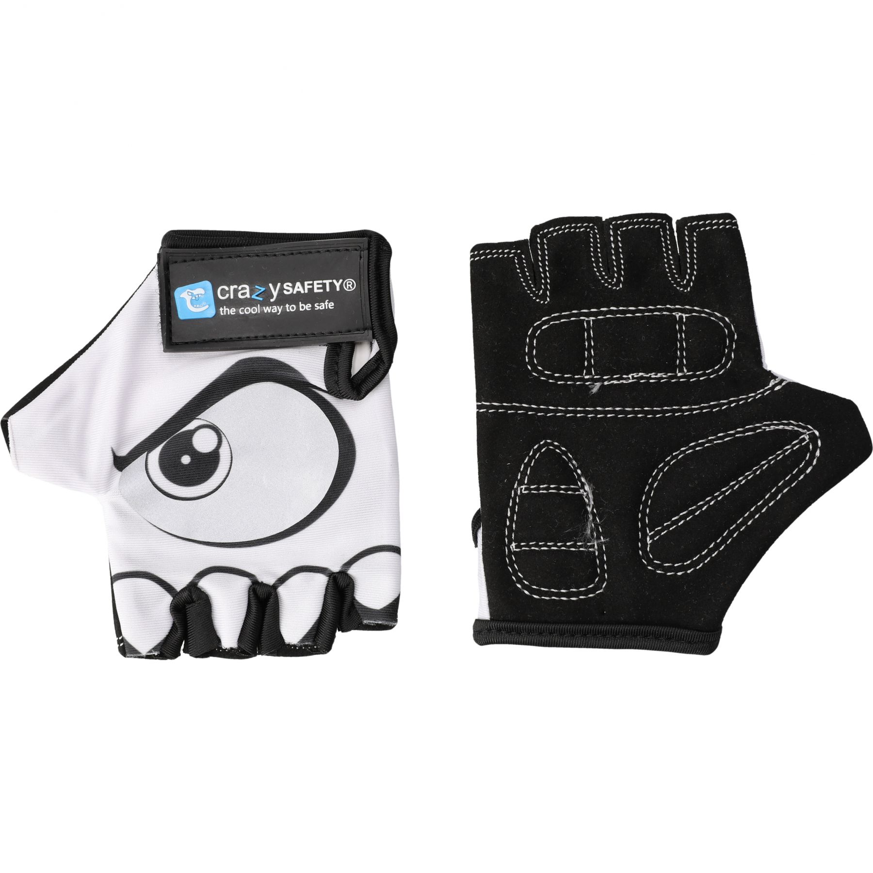 Crazy Safety, guantes de ciclismo, junior, blanco